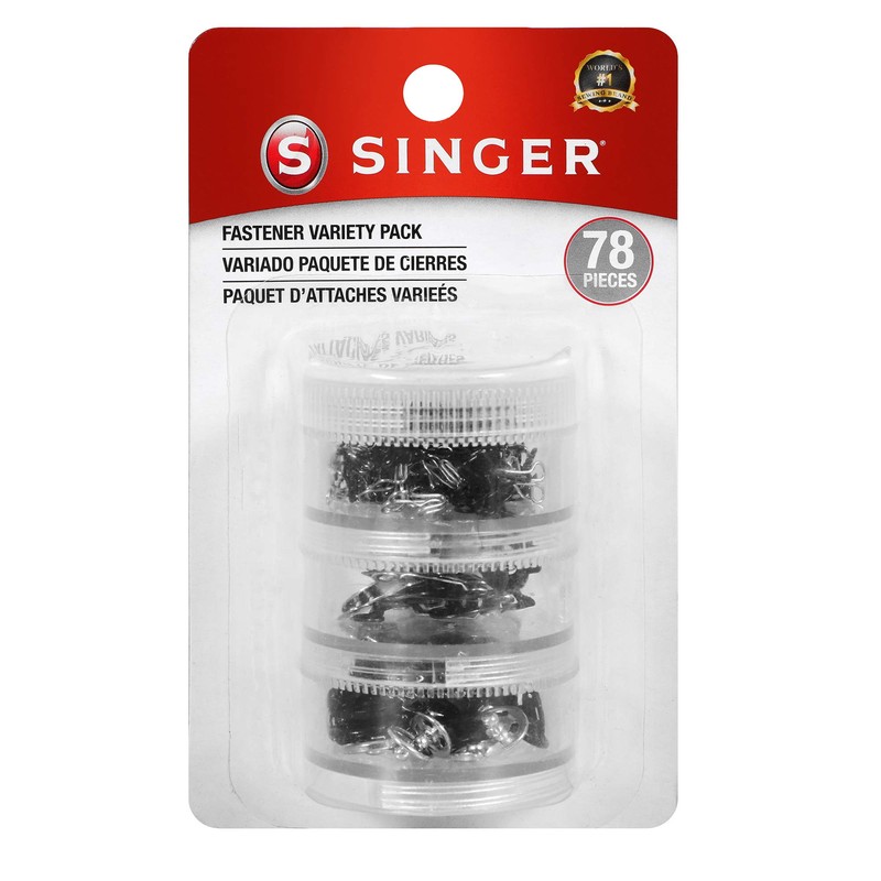 SINGER 07400 Fastener Variety-Pack in Stackable Screw Top Container -