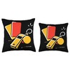 Funny Referee Red Yellow Cards Whistle Throw Pillow
