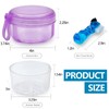 Leakproof Denture Case Purple Denture Soaking Cup False Teeth Container,