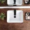 KDKSC Bathroom Vessel Sink 19"x15" Rectangular White Bathroom Sink with