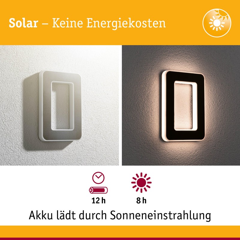 Paulmann Outdoor Solar House Number 0 3000 K IP44 Akk