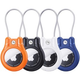Waterproof AirTag Holder 4 Pack with Steel Cable Lock