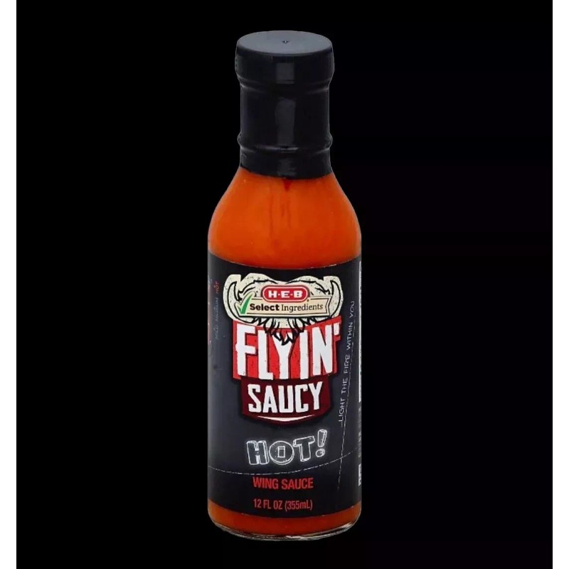 HEB Flyin' Saucy Buffalo Wing Sauce Mango Habanero - 6