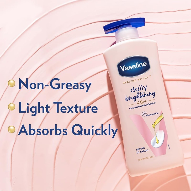 Vaseline Healthy Bright Daily Brightening Body Lotion, 400 ml, with