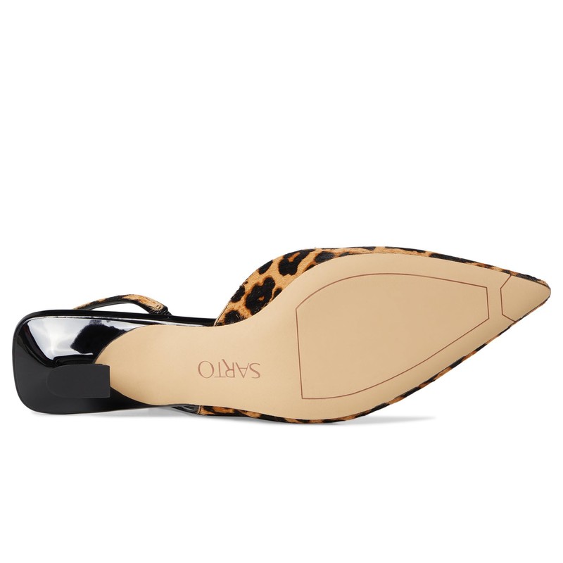 Franco Sarto Women's Devin Pump, Camel Brown Leopard Print, 9