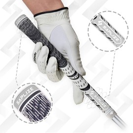 SAPLIZE Multi Compound Golf Grips, 13 Piece with Complete Regripping Kit, Standard Size, Hybrid Golf Club Grips, Gray CL03S Series