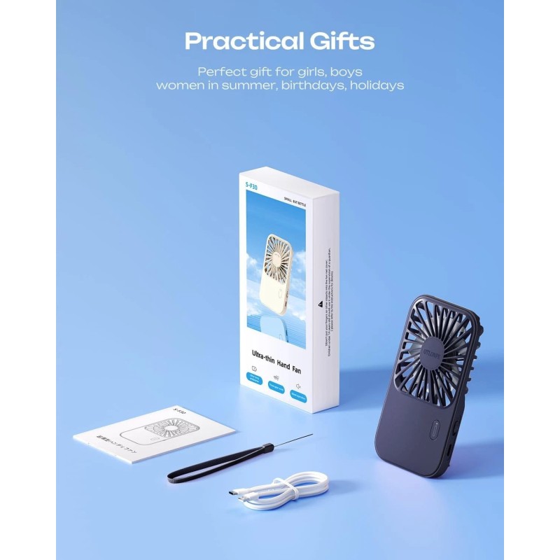 Otlonpe Handheld Mini Fan Portable, Personal Rechargeable Small Handheld Fan