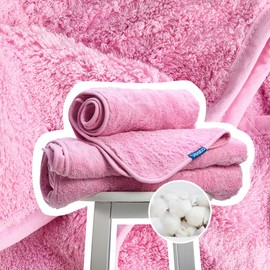Vesta Egyptian Cotton Towel Set, 700 GSM, 100% Long-Staple Giza Egyptian Cotton, Ultra Fast Absorbency with Advanced Spiral Loom (Rosette Pink, 2-Piece)