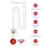 Mkhhy S925 Heart Necklace for Women Birthstone Jewelry for Wife