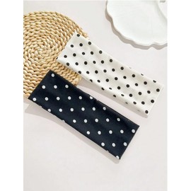 TERSE Polka Dot Headbands for Women Trendy Women Hair Accessories: Cute Head Bands for Women's Hair Fashion Hairbands 6PCS