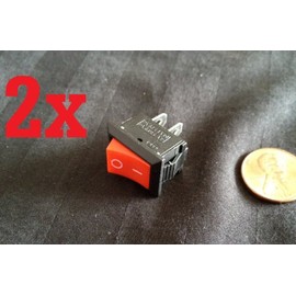 dc 2X Snap-in On/Off Rocker Switch 2 Pin 3a @ 250vac, 6a @ 125vac 12v B15