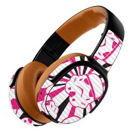 MightySkins Carbon Fiber Skin for Skullcandy Crusher 360 Wireless - Pink Trooper Storm | Protective, Durable Textured Carbon Fiber Finish | Easy to Apply, Remove, and Change Styles | Made in The USA