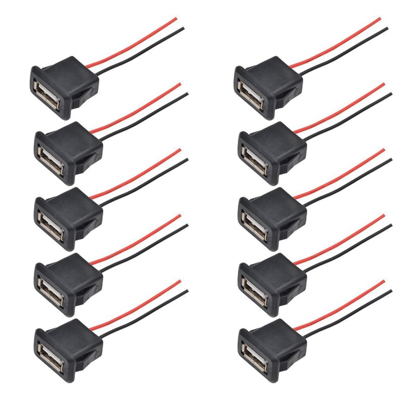 3A 2 Pin USB Female 2 Wire USB Female with