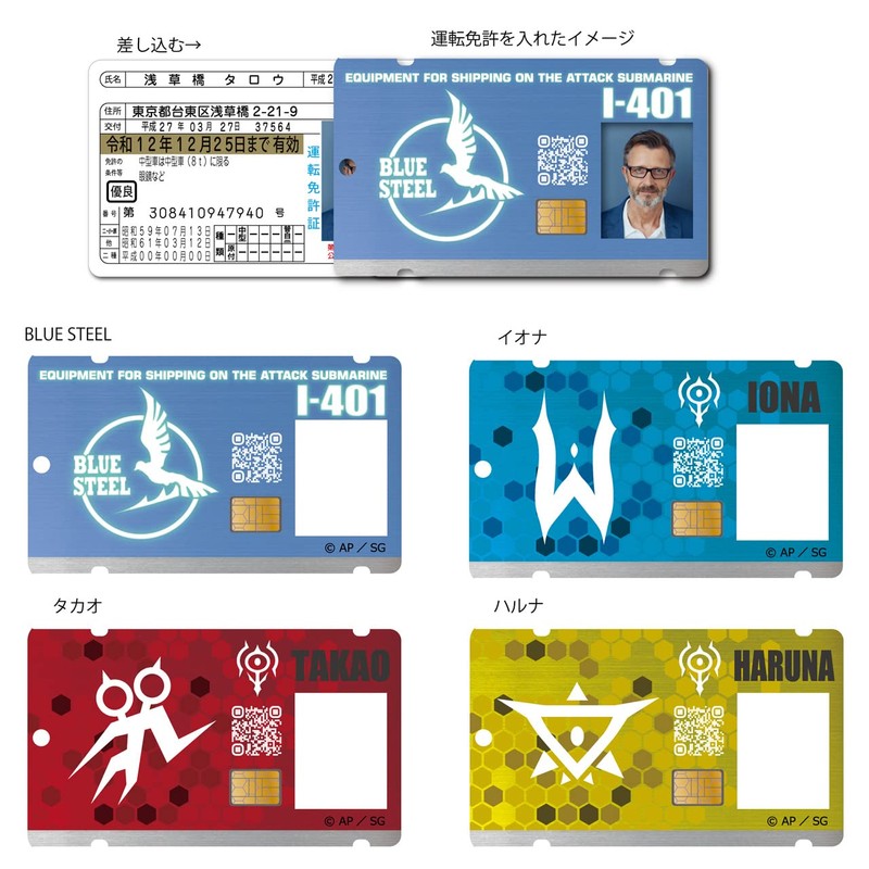 Arpeggio of Blue Steel Narikiri Acrylic Pass Case Blue Steel