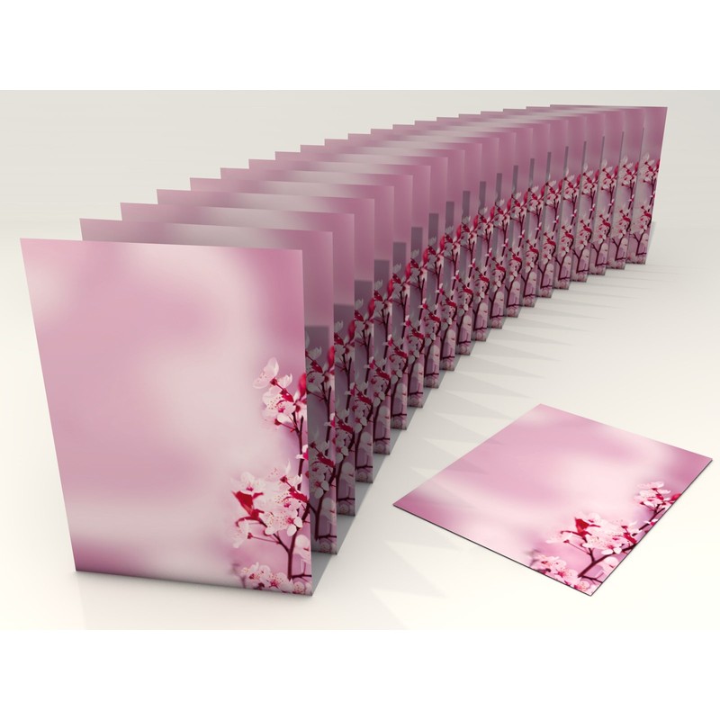 Writing Paper Cherry Blossoms 100 Sheets DIN A4 90 g/m²