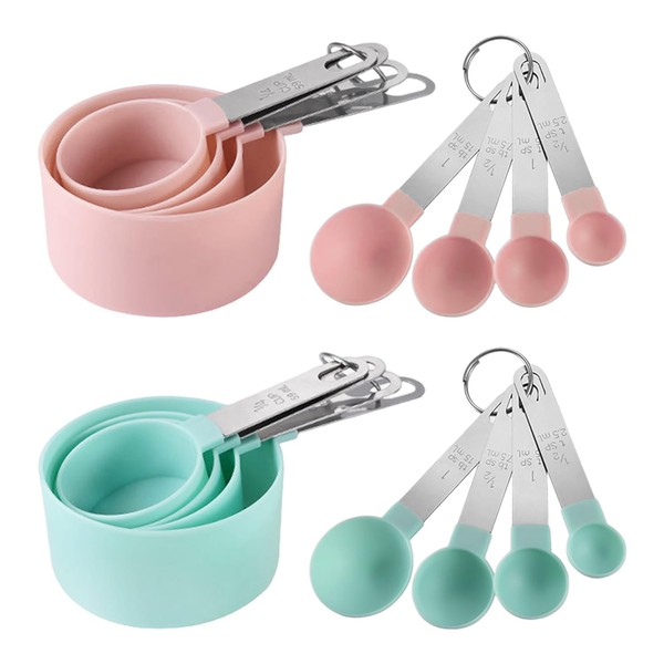 16 Pieces Stainless Steel Handle Measuring Spoons, Kitchen Tools, Graduated