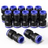 Bwintech 12 Pcs 10mm to 12mm Pneumatic Straight Reducing Push