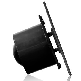 DOSPEL Veroni Glass Bathroom Fan 100 mm Black with Timer - Ultra Quiet Wall Mounted Extractor Fan with Moisture Sensor, Energy Efficient Fan for Bathroom and Toilet, 230 V