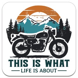 Motorcycle Biker Motorbike Drinks Coaster. Motorbike Enthusiast Garage and Man cave. Gift Idea for Motorcyclist.