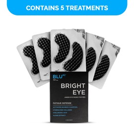 Blu42 Men's Under Eye Patches – Activated Charcoal Anti-Aging Masks for Dark Circles, Puffiness & Fine Lines – 10-Minute Treatment