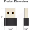 Cerepros 5-Pack USB Type-A Male to USB-C Female Connector Converter
