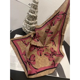 Coach Signature Bow Print Silk Bandana cz527 NWT