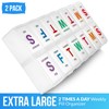Large Weekly Pill Organizer - (2 Pack) AM PM Pill