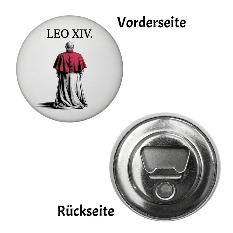 Pope Leo XIV Magnet with Bottle Opener Religious Magnet with