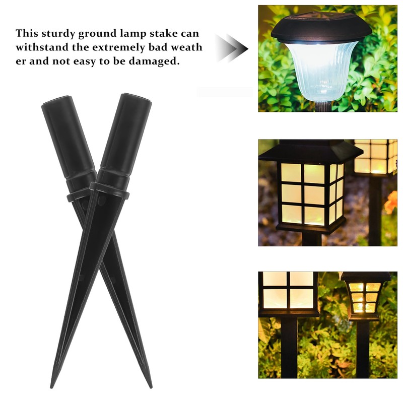 Veemoon 10pcs Solar Light Stakes Replacement Ground Spikes, Plastic Solar