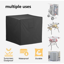 Table saw cover,Miter Saw Cover, Planers Cover,effective protection tablesaw from water and dust, suitable for most table saw covers and Miter Saw covers(34"L x 34"W x 38"H)