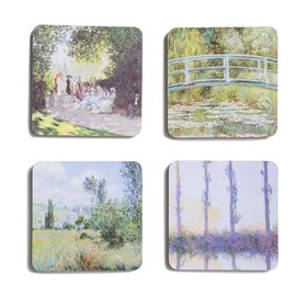 Metropolitan Museum of Art, Set of 4, Claude Monet Coasters, Cork-Backed