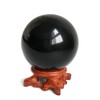天然黒曜石オブシディアンクリスタルボール 80mm 風水 癒し浄化 開運 お守り飾り用