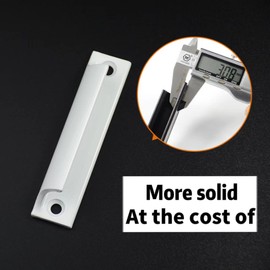 2pcs Aluminum Alloy Handle | Sliding Door Handle | Balcony Door Handle | Cabinet Drawer Handle | White Curved Handle | for Windows, Furniture Hardware with Screws