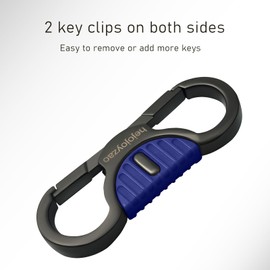 Keychain Quick Release Spring Car Key Holder with 4 Key Rings and Anti Lost D Ring,Key Clip for Men and Women