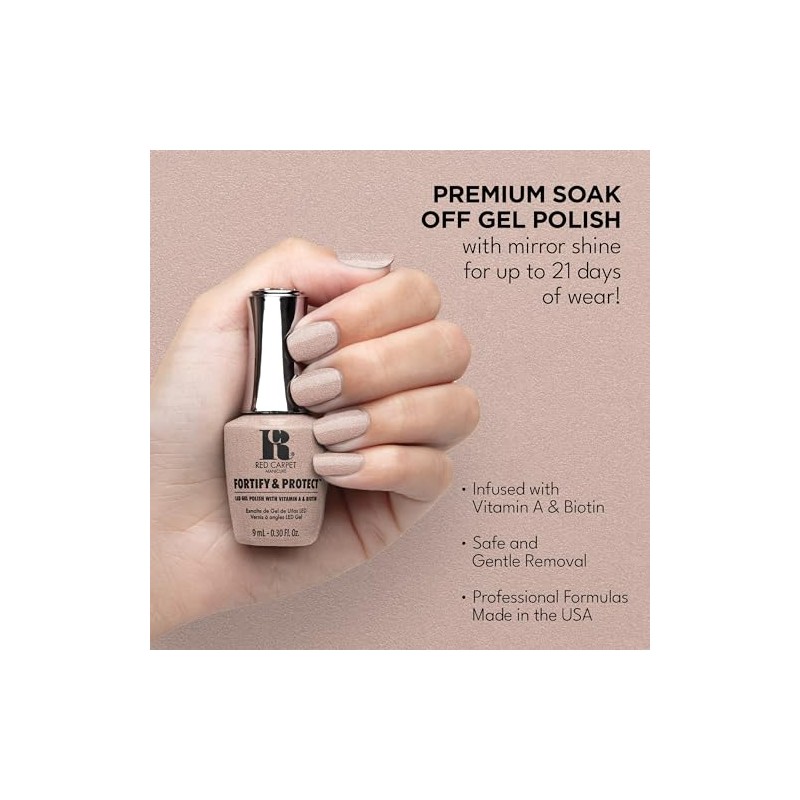 RC Red Carpet Manicure Esmalte de Uñas LED Gel Nude