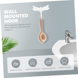 KITANDOVE 1set Dragonfly Design Hook Decorative Wall Mounted Coat and Hat Hanger Vintage Multipurpose Key Holder for Home Decor and Towel Organization