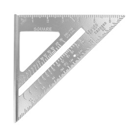 7" Aluminium Roofers Square - Carpenter Measurer, Speed Square Layout Tool, Woodworking, Rafters Angle Measurement, Roofing, Protractor, Line Scriber, Framing Square & Ruler