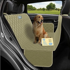 100% Waterproof Car Seat Cover For Dogs - Durable Scratch Resistant Dog Seat Cover - 600D Heavy Duty Hammock Back Seat Cover for Dogs – Universal Fit Nonslip Dog Car Seat Covers for Cars Trucks & SUV