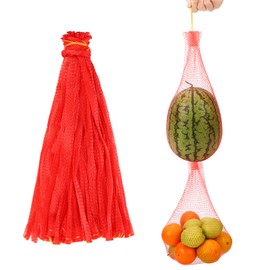 ENPOINT Mesh Vegetable Bags, 100 Pack Heavy Duty Reusable Produce Bags Melon Hammock Onions Fresh Bag Melon Cradle for Garden, Watermelon Nets, Honeydew Melon, Cantaloupe (17.7 inch, Max Load 16lbs)