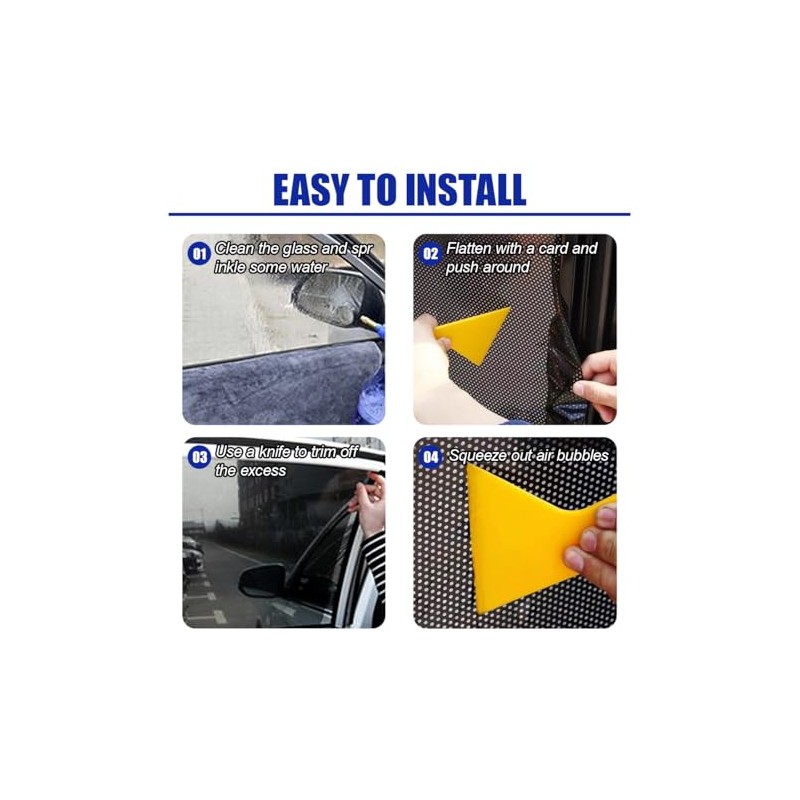 4PCS Car Side Window Sunshade - UV Protection & Glare