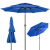 Yaheetech 10FT 3 Tier Patio Umbrella, Outdoor Market Umbrella, Vented