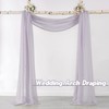 DONREN Lilac Semi Sheer Luxury Scarf for Window - add