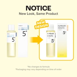 numbuzin No.5 Vitamin Boosting Essential Toner, Radiance-Boosting Vitamin Toner for Uneven & Dull Skin, Glutathione, Vitamin C, Niacinamide, First Step Skincare, 6.76 fl oz (200ml)