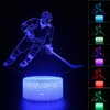 3D Illusion Hockey Night Light Lamp 16 Color Change Touch