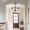 LAMPKEDUO Farmhouse Chandelier for Dining Room 3-Light 19" Wide Adjustable