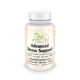 Zen Advanced Stress Support Supplement, 60 Capsules, Adrenal Response & Cortisol Management