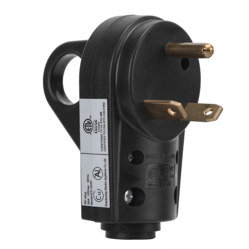 30A Male Plug Electrical Adapter with Ergonomic Grip Handle for