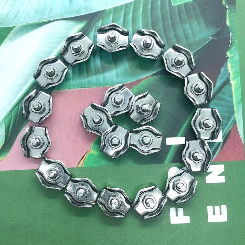20 Pieces M3 Wire Rope Clip 304 Stainless Steel  Single