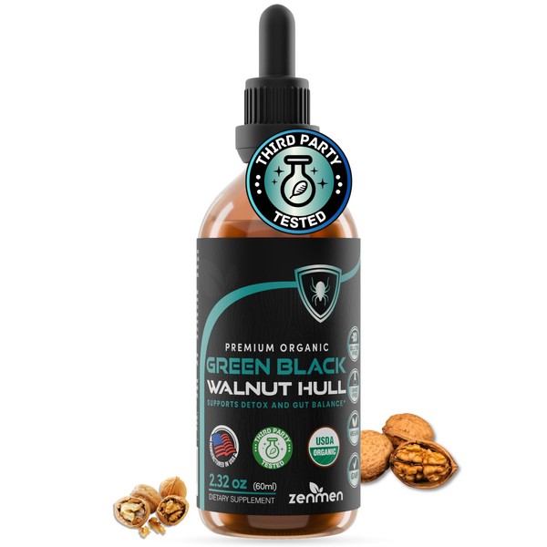 Zenmen Organic Green Black Walnut Hull Tincture - Highly Potent