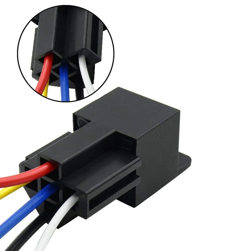 JUTOSU 5 Pole Relay, In-Car Relay, SPDT Relay Socket with
